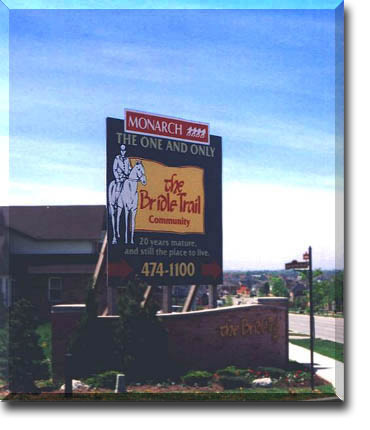 This 12'-0" x 16'-0" structure was created from paint, vinyl, crezon and enhanced with a detailed horse and rider for MONARCH housing development.