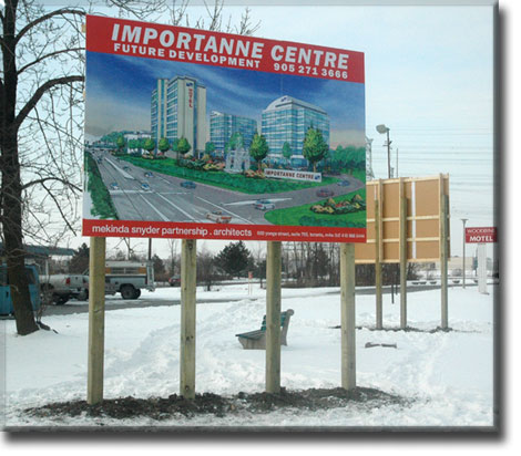 Ink Jet graphics on a 12' x 8' Crezon board, with 8' clearance above grade.